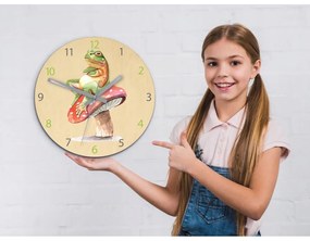 Zegar ścienny cichy do pokoju dziecięcego drewniany nowoczesny dekoracyjny