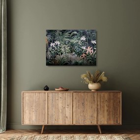 Obraz na szkle - Malowany wzór dżungli (70x50 cm)