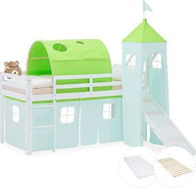 Łóżko piętrowe dla dzieci 90x200 cm Białe