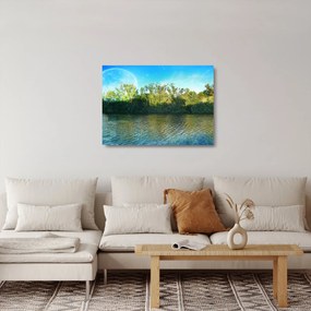 Obraz na szkle - jezioro (70x50 cm)