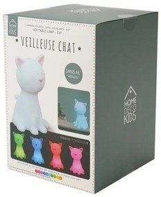 Dziecięca lampka nocna LED CATTY 19cm, biała