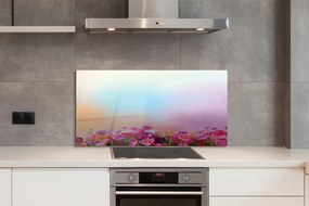 Szklany Panel Polne Kwiaty pod Błękitnym Niebem