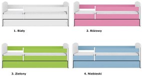 Łóżko dla dziewczynki z szufladą Rostok 2X 80x160 - różowe