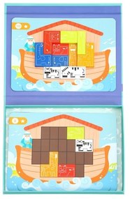 Tooky toy układanka magnetyczna montessori logiczna puzzle tetris arka noego 26 el.