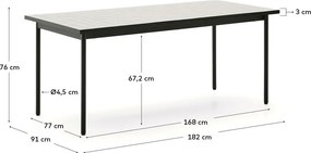 Stalowy stół ogrodowy 91x182 cm Maurina – Kave Home