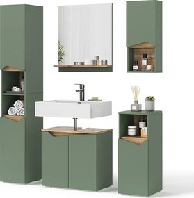Zestaw mebli łazienkowych zielony/rzemieślniczy 60x35x57 marelle