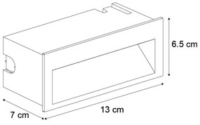 Zewnetrzna Nowoczesna oprawa ścienna wpuszczana czarna 16 cm z LED IP65 - Mert Nowoczesny Oswietlenie zewnetrzne
