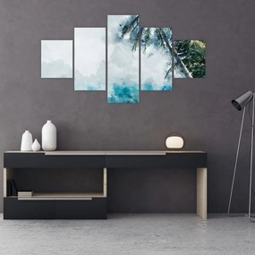 Obraz palmy nad morzem (125x70 cm)
