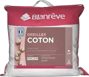 Poduszka z bawełny BLANREVE - Miękki komfort - 60 x 60 cm - Biały