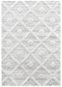 Dywan nowoczesny Pisa 3D Romby kremowo-szary 160 cm x 230 cm