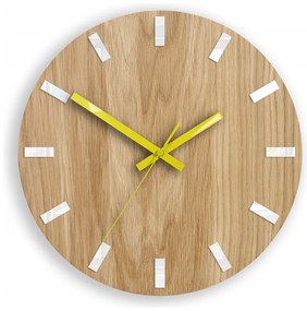 Zegar na ścianę nowoczesny drewniany z cichym mechanizmem okrągły solidny