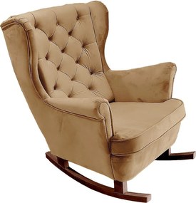 Fotel Relax z Tapicerowanym Siedzeniem i Podłokietnikami, Fotel TV 102x81x95cm Beżowy_29806