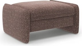 Brązowy podnóżek z tkaniny szenilowej Georgia – Micadoni