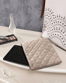 Etui na tablet Velvet kolor szary tkanina połyskliwa, welwetowa