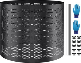 Kompostownik Ogrodowy SucceBuy, 220 Gal/1000 L, Na zewnątrz, Łatwa Instalacja i Duża Wydajność, Szybkie Nawożenie Gleby