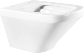 Miska WC wisząca bezkołnierzowa biała SANYA z deską wolnoopadająca typu Slim