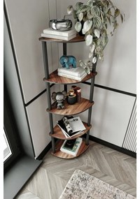 Regał Corner Walnut, 5 półek, L