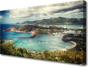 Obraz canvas Przystań Łodzi w Cichej Zatoce