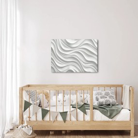 Obraz - 3D białe fale (70x50 cm)