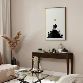 Plakat Pole bitwy 40x60 cm z ramą złotą z marginesem ARTGEIST B