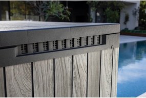 Szara plastikowa skrzynia ogrodowa Deco – Keter