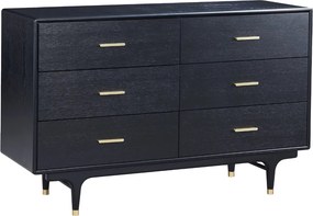 Fornirowana komoda z szufladami Stilig ST306, kolor czarny