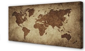 Duży obraz na płótnie Mapa w Stylu Vintage