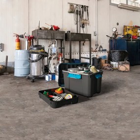 Czarny plastikowy pojemnik z pokrywką 73,5x44,5x46 cm Scuba Box – KIS