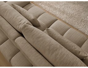 Brązowa sofa z tkaniny szenilowej 264 cm Ivane – Bobochic Paris