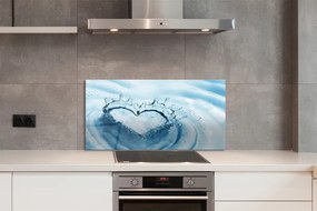 Panel nad Blat Kuchenny Serce z Kropli Wody