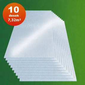 Poliwęglan komorowy MARK 6mm, 60,5x121x0,6cm, 10 szt., przezroczysta Jurhan