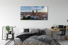 Obraz na płótnie Gdańsk Panorama kościół