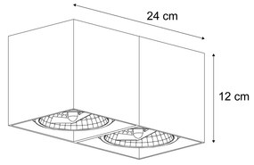 Nowoczesny Kinkiet / Lampa scienna beżowy z regulacją, 2 źródła światła G9 - Box Nowoczesny Oswietlenie wewnetrzne