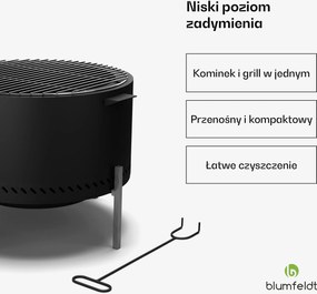 Blumfeldt Ignite Pure 53cm Niskie Palenisko z grillem Crna