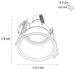 Zewnetrzna Zestaw 6 czarnych wpuszczanych reflektorów GU10 35 mm IP44 - Dept Nowoczesny Oswietlenie zewnetrzne