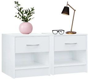 Casaria Zestaw stolików nocnych BIANCA, 2 szt., 41x39x28 cm, biały