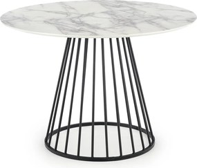 Designerski stół z drucianą podstawą Brodway imitacja marmuru