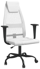 Białe krzesło biurowe z regulacją wysokości - Inavi