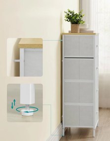 Komoda z szufladami HALLY 53x93 cm, dąb/biały