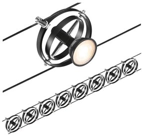 Paulmann 94494 - Zestaw 8x GU5,3/7,5W reflektor CARDAN 230V czarny