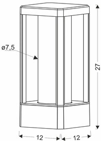Czarny metalowy kinkiet zewnętrzny - 31X D161 G8-L55