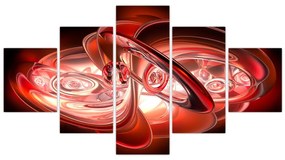 Obraz - czerwone kształty (125x70 cm)