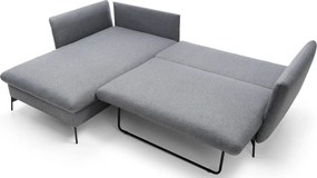 Grafitowa kanapa narożna z funkcją spania C8-D59