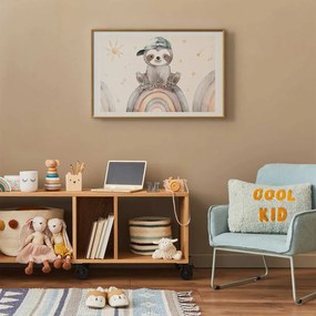 Plakat Pośród gwiazdek i tęcz 90x60 cm z ramą złotą z marginesem ARTGEIST B