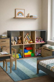 Regał na zabawki do pokoju dziecka antracyt L0-D30