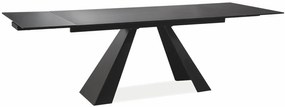 Stół rozkładany SALVADORE 120(180)x80 czarny mat SIGNAL