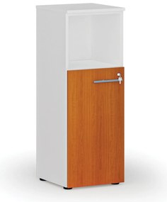 Szafa biurowa kombinowana PRIMO WHITE, 400 x 420 x 1087 mm, biały/wiśnia