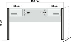 Biurko Cosmo Atlantic Pine and Black