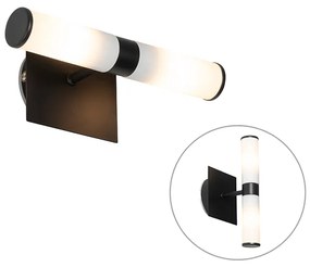 Nowoczesna lampa ścienna do łazienki czarna IP44 2-punktowa - Bath Nowoczesny Oswietlenie wewnetrzne