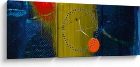 Kolorowy obraz (z zegarem) (90x30 cm)